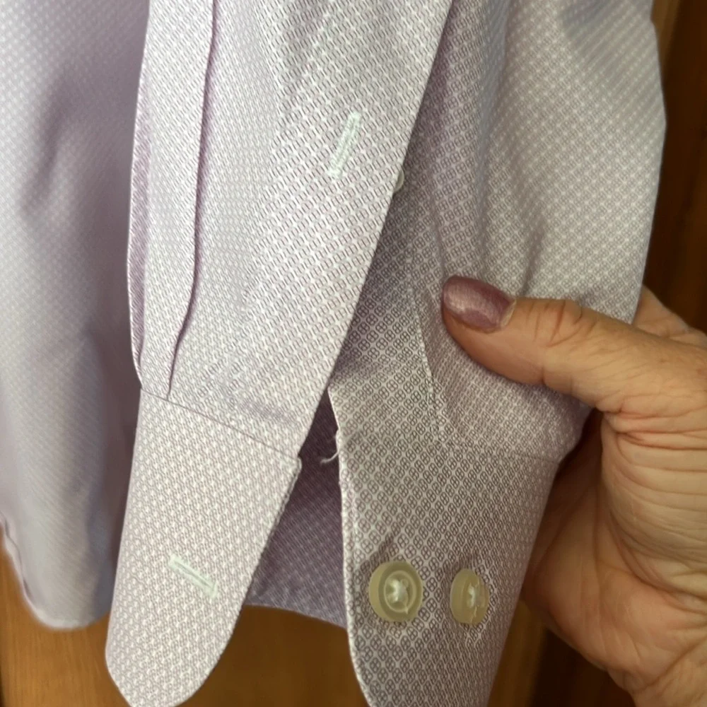 Big and Tall Kenneth Cole Dress shirt - light purple - Picture 3 of 3